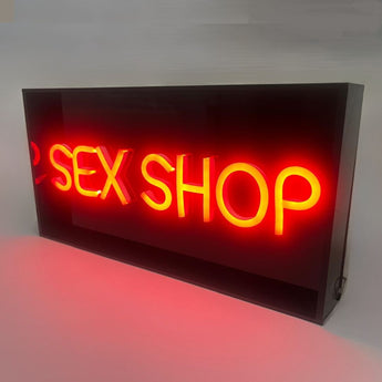 Red Sex Shop LED Acrylic Lightbox