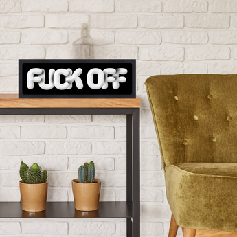 Fuck Off black LED Lightbox – Fun, Versatile lighting For home, office. Make your space truly yours.