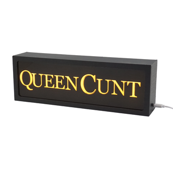 Queen Cunt LED Lightbox – Fun, Versatile lighting For home, office. Make your space truly yours.