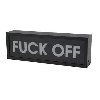 Black Fuck Off LED Lightbox – Fun, Versatile lighting For home, office. Make your space truly yours.