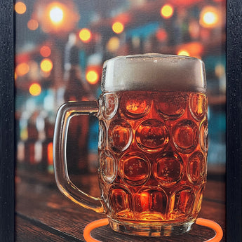 LED Neon Framed Wall Art – Beer Glass