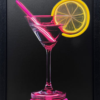 LED Neon Framed Wall Art – Cocktail