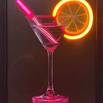 LED Neon Framed Wall Art – Cocktail
