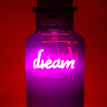 Dream Neon Light in Glass Bottle