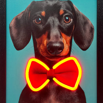 LED Neon Framed Wall Art – Daschund