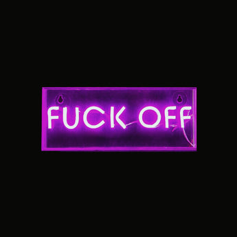 Pink F**k Off Neon LED Sign