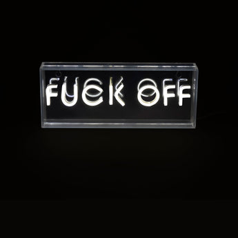 F**k off Neon LED Acrylic Lightbox