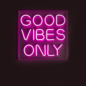 Good Vibes Only Neon LED Acrylic Lightbox