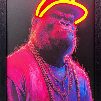 LED Neon Framed Wall Art – Gorilla