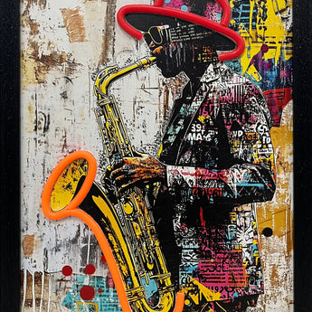 LED Neon Framed Wall Art – Jazz