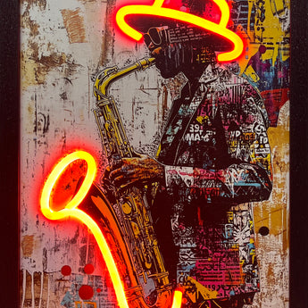LED Neon Framed Wall Art – Jazz