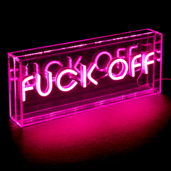 Pink F**k Off Neon LED Sign