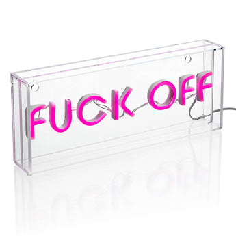Pink F**k Off Neon LED Sign