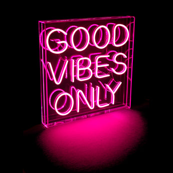 Good Vibes Only Neon LED Acrylic Lightbox