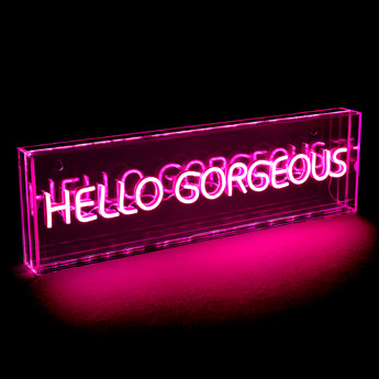 Hello Gorgeous Neon LED Acrylic Lightbox