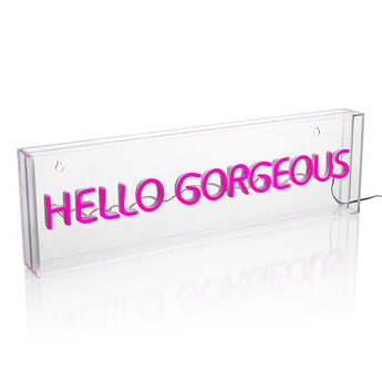 Hello Gorgeous Neon LED Acrylic Lightbox