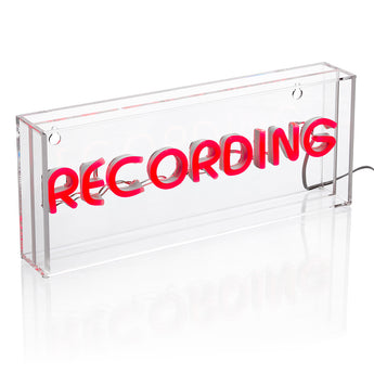 Recording Neon LED Acrylic Lightbox